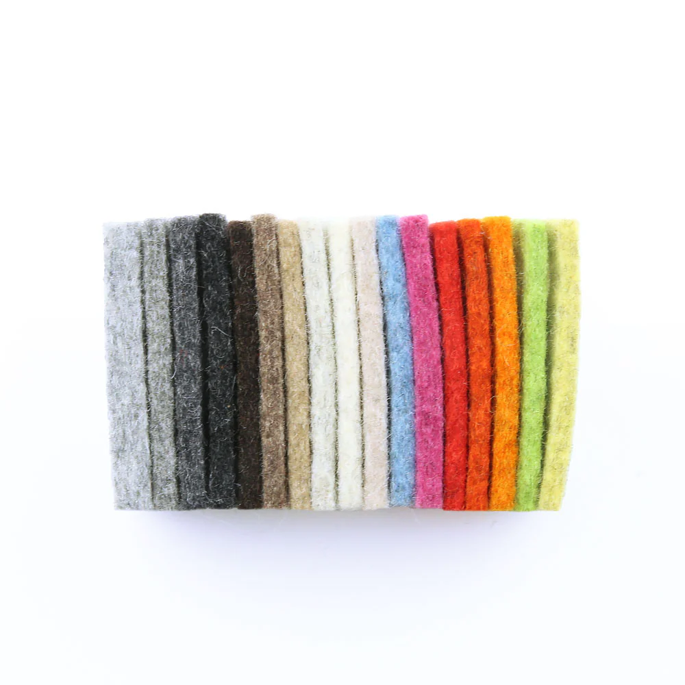 100% Wool Designer Felt Sample Bag - 3mm Thick, Duo Tones, 17 Colors - Image 3
