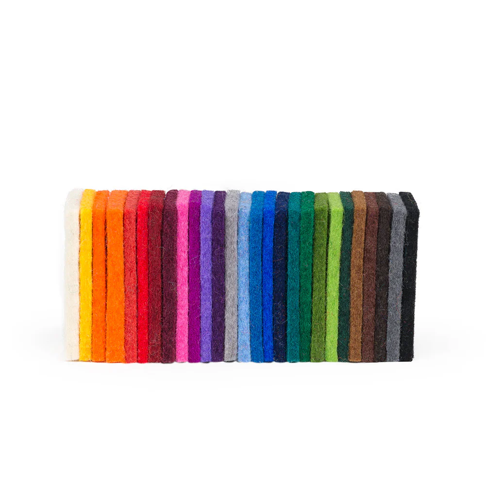 100% Wool Designer Felt Sample Bag - 3mm Thick, Mono Tones, 26 Colors - Image 3