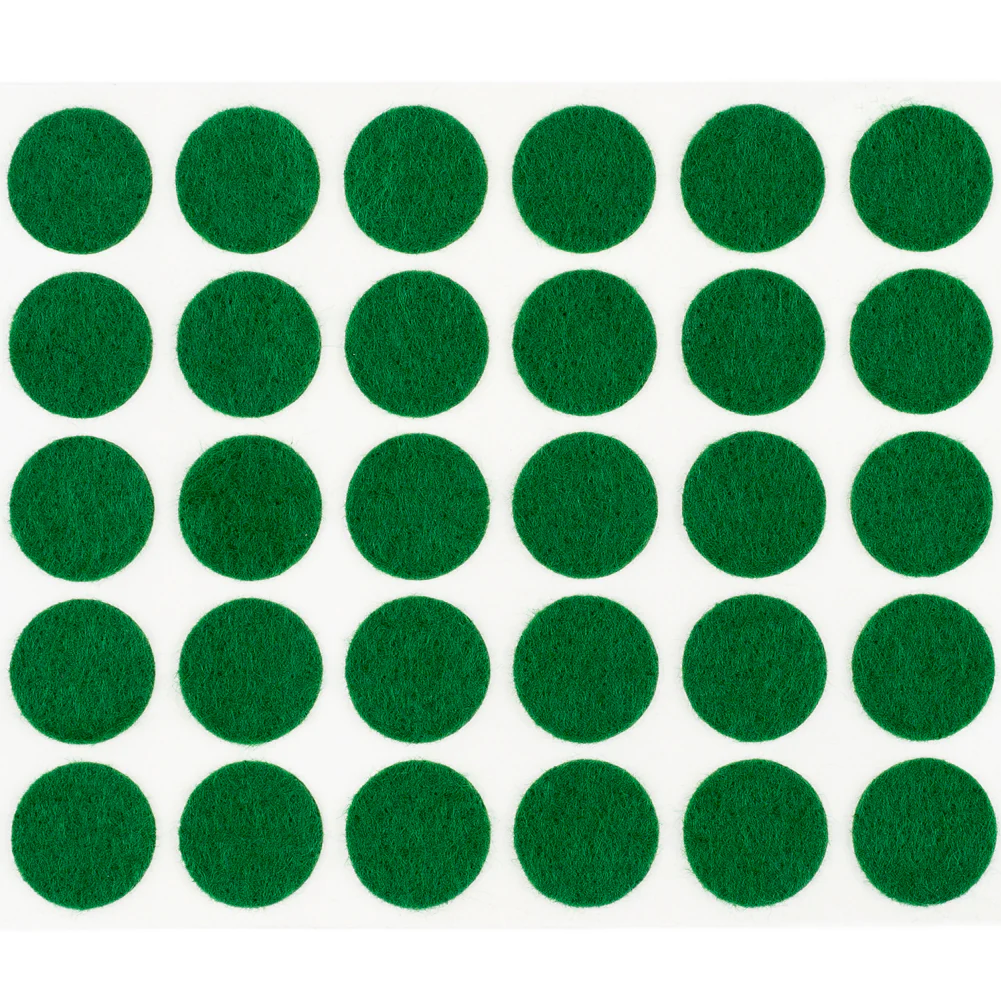 3/8" Diameter Light Duty Felt Pads By Roll - Green - Image 3