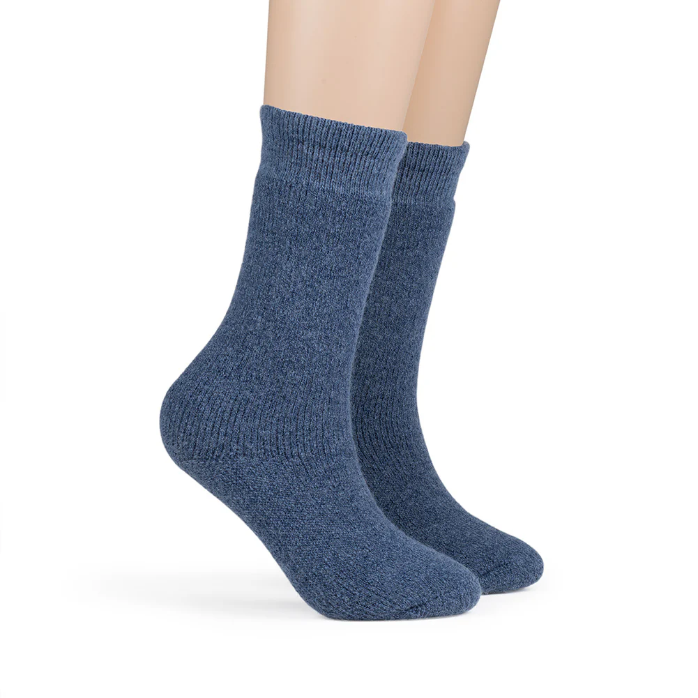 Women's Thermal Wool Socks - Black, Denim, Gray (1241C01), 3 Pack - FINAL SALE - Image 4
